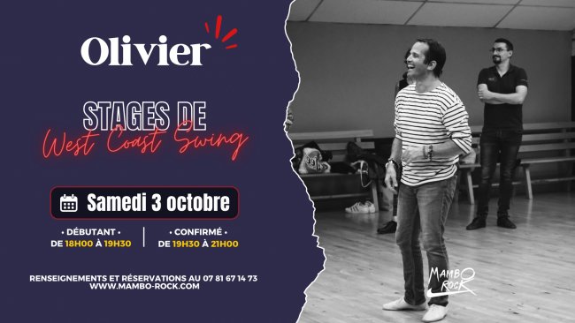 Flyer Stages de WEST COAST SWING avec Olivier